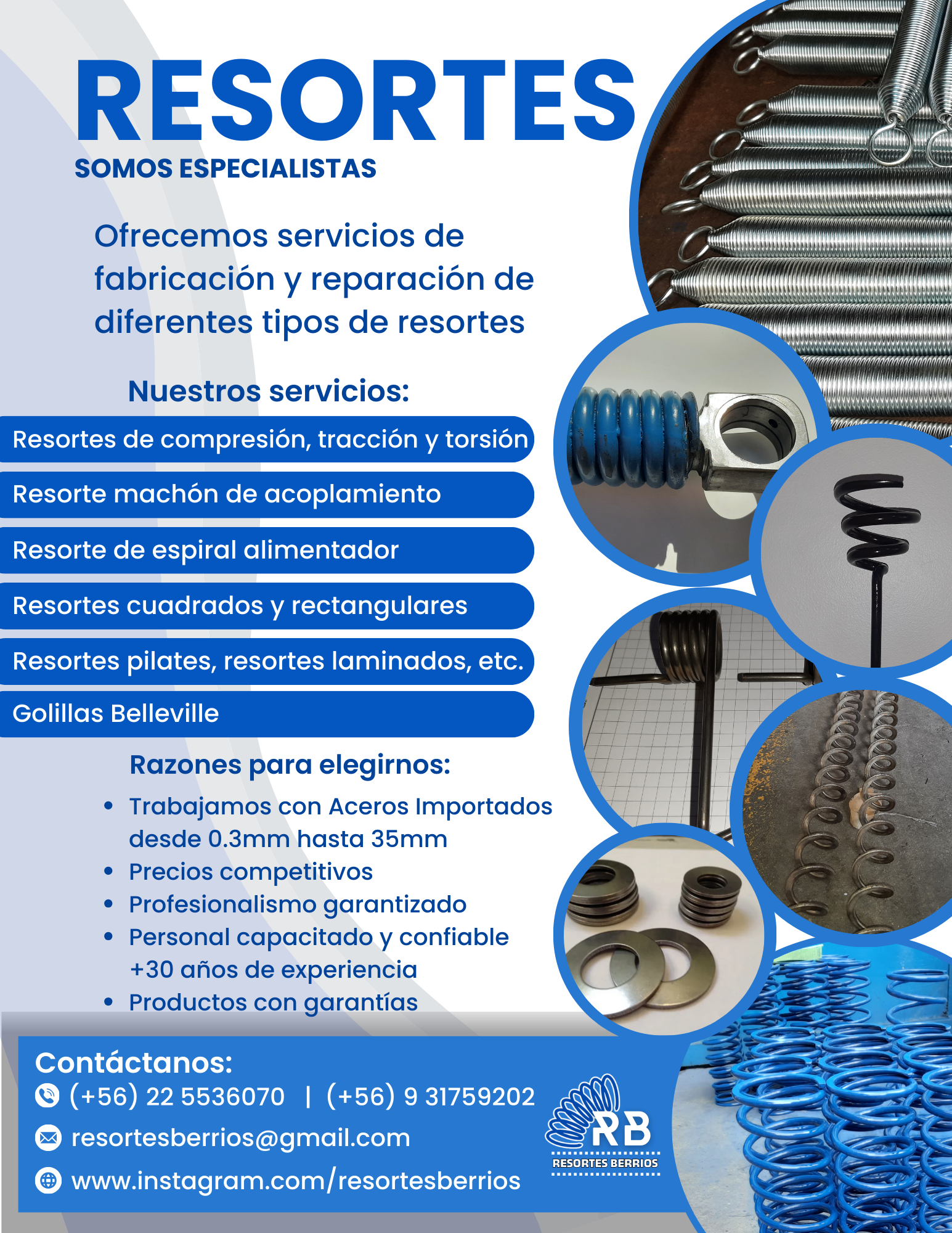 Resortes Berrios - Fabricación y Reparación de Resortes